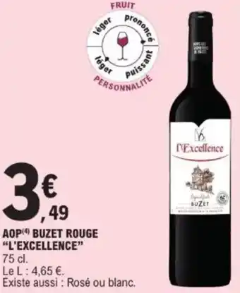 E.Leclerc Aop buzet rouge l'excellence offre