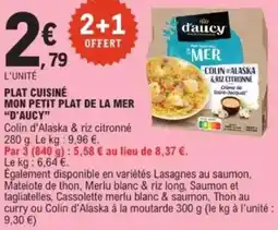 E.Leclerc Plat cuisiné mon petit plat de la mer d'aucy offre