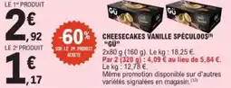 E.Leclerc Cheesecakes vanille spéculoos gü offre