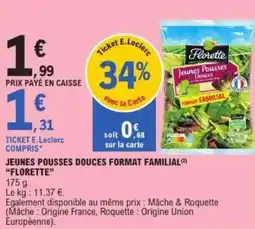 E.Leclerc Jeunes pousses douces format familial florette offre