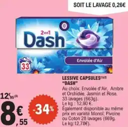 E.Leclerc Lessive capsules dash offre