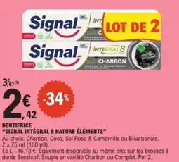 E.Leclerc Dentifrice signal intégral 8 nature éléments offre