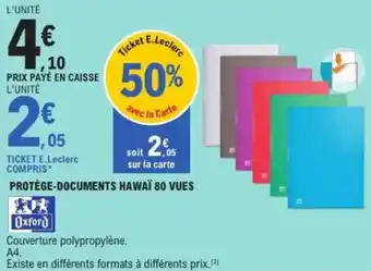 E.Leclerc Protège-documents hawaï 80 vues offre