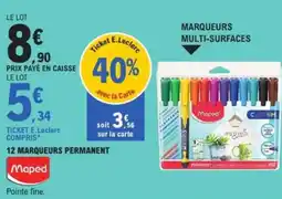 E.Leclerc 12 marqueurs permanent offre