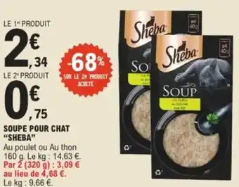 E.Leclerc Soupe pour chat sheba offre