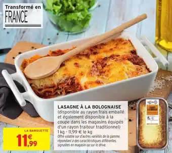 Intermarché Hyper Lasagne à la bolognaise offre