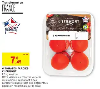 Intermarché Hyper 6 tomates farcies clermont offre