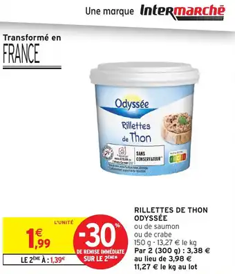 Intermarché Hyper Rillettes de thon odyssée offre