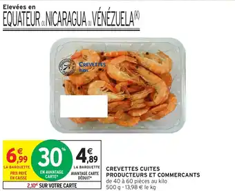 Intermarché Hyper Crevettes cuites producteurs et commercants offre