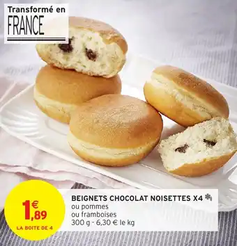 Intermarché Hyper Beignets chocolat noisettes x4 offre