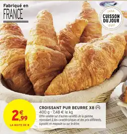 Intermarché Hyper Croissant pur beurre x8 offre