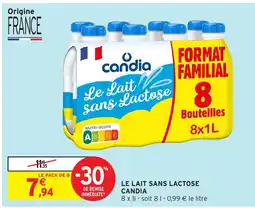 Intermarché Hyper CANDIA Le lait sans lactose offre