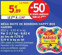 Intermarché Hyper HARIBO Méga boite de bonbons happy box offre