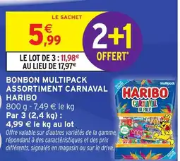 Intermarché Hyper HARIBO Bonbon multipack assortiment carnaval offre