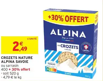 Intermarché Hyper ALPINA Crozets nature savoie offre