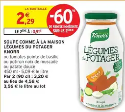 Intermarché Hyper KNORR Soupe comme à la maison légumes du potager offre