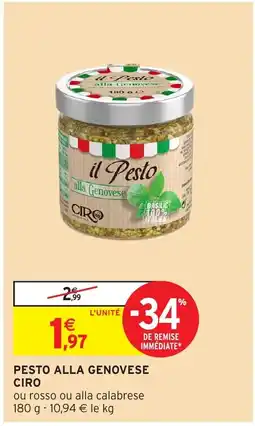 Intermarché Hyper CIRO Pesto alla genovese offre