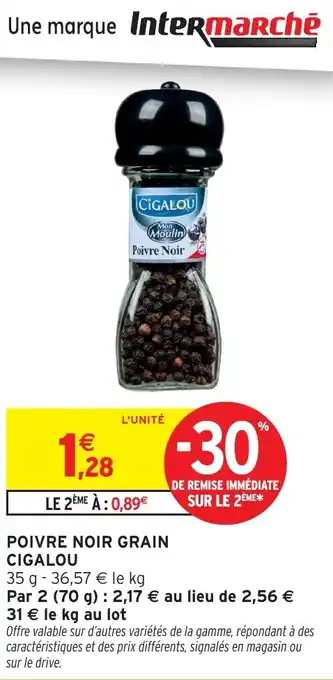 Intermarché Hyper CIGALOU Poivre noir grain offre