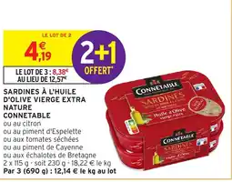 Intermarché Hyper CONNETABLE Sardines à l'huile d'olive vierge extra nature offre