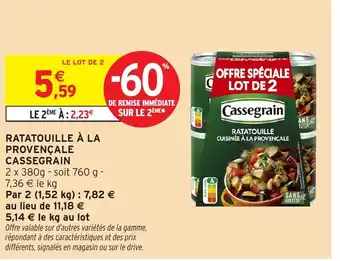 Intermarché Hyper CASSEGRAIN Ratatouille à la provençale offre