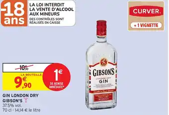 Intermarché Hyper GIBSON'S Gin london dry offre