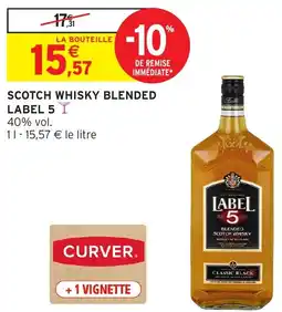 Intermarché Hyper LABEL 5 Scotch whisky blended offre