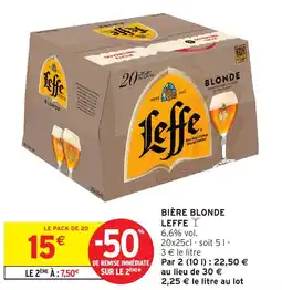 Intermarché Hyper LEFFE  Bière blonde offre