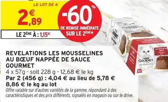 Intermarché Hyper GOURMET Revelations les mousselines au bœuf nappée de sauce offre