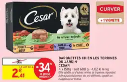 Intermarché Hyper CESAR Barquettes chien les terrines du jardin offre