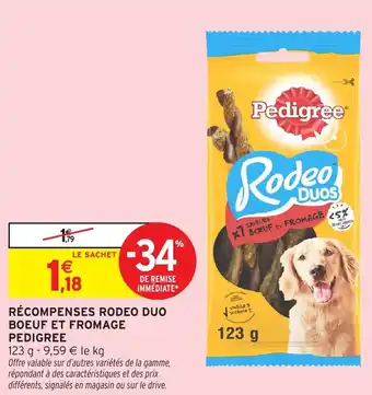 Intermarché Hyper PEDIGREE Récompenses rodeo duo boeuf et fromage offre