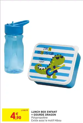 Intermarché Hyper Lunch box enfant + gourde dragon offre