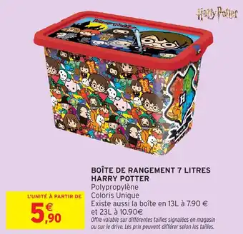 Intermarché Hyper HARRY POTTER Boîte de rangement offre