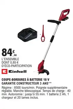 E.Leclerc Brico EINHELL Coupe-bordures à batterie 18 v offre