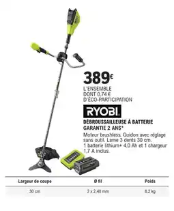 E.Leclerc Brico RYOBI Débroussailleuse à batterie offre