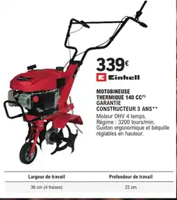 E.Leclerc Brico EINHELL Motobineuse thermique 140 cc offre