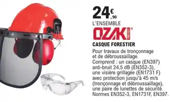 E.Leclerc Brico OZAKI Casque forestier offre