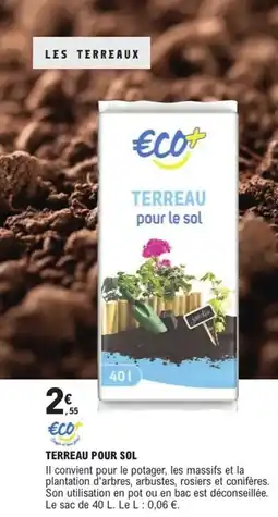 E.Leclerc Brico ECO+ Terreau pour sol offre