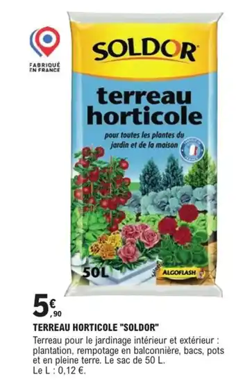 E.Leclerc Brico "SOLDOR" Terreau horticole offre