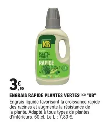 E.Leclerc Brico KB Engrais rapide plantes vertes offre