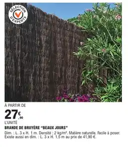 E.Leclerc Brico "BEAUX JOURS" Brande de bruyère offre