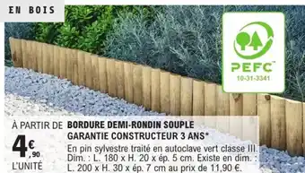 E.Leclerc Brico Bordure demi-rondin souple offre