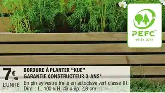 E.Leclerc Brico Bordure à planter "kub" offre