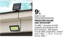 E.Leclerc Brico Projecteur solaire avec détecteur offre