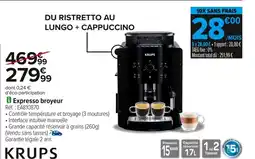 Carrefour Krups expresso broyeur offre