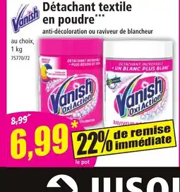 Norma VANISH Détachant textile en poudre offre