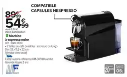 Carrefour Machine a expresso noire offre