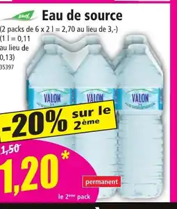 Norma Eau de source offre