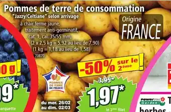 Norma Pommes de terre de consommation offre