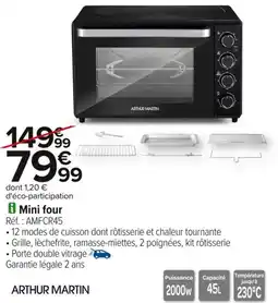 Carrefour Arthur martin mini four offre