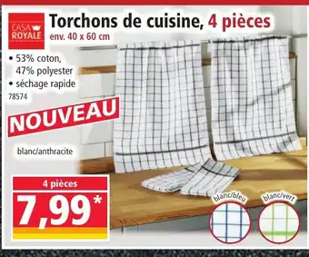 Norma Torchons de cuisine, 4 pièces offre